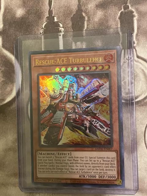 Yu-Gi-Oh Rescue-ACE Turbulence AMDE-EN007 Ultra Rare 1st Edition Near Mint