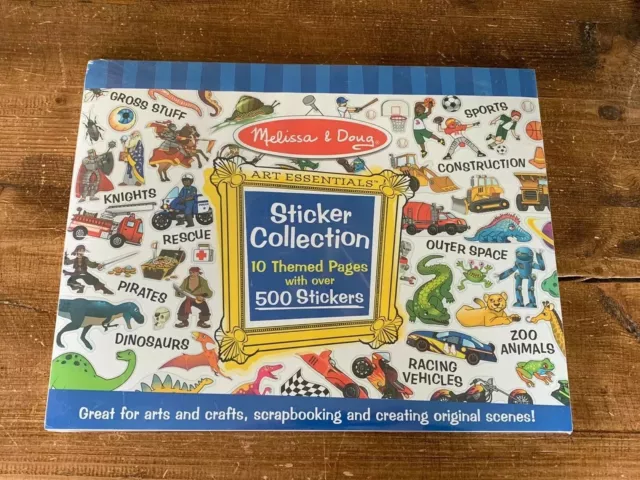 Melissa & Doug 500 Sticker Pad Collection Blue Multi Themed #4246 new sealed