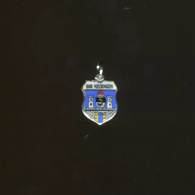 Bettelarmband Anhänger BAD KISSINGEN Wappen-Form Charm SILBER 800