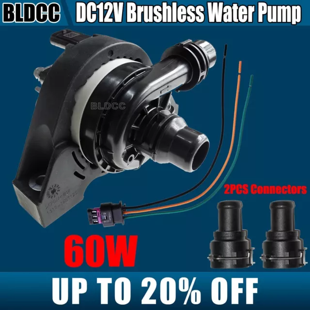 12V Brushless Motor Water Pump 60W Large-flow Engine Auxiliary Circulation Pump