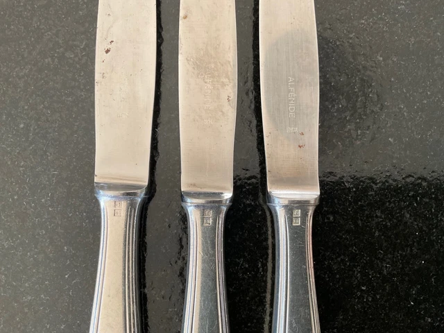 12 couteaux a dessert métal argenté orfèvre Christofle vendome 19,7cm