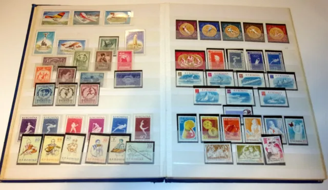 Raccoglitore con serie e francobolli nuovi di Romania - Slovenia e Spagna