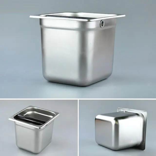 Stainless Steel Box with Handle Espresso Bin