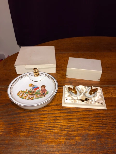 Salière Et Poivrière En Forme De Cygne – Argenté – Occasion – Vintage
