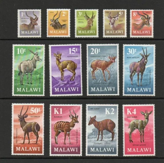 Malawi Sg 375-87 1971 Antelope Set Mnh