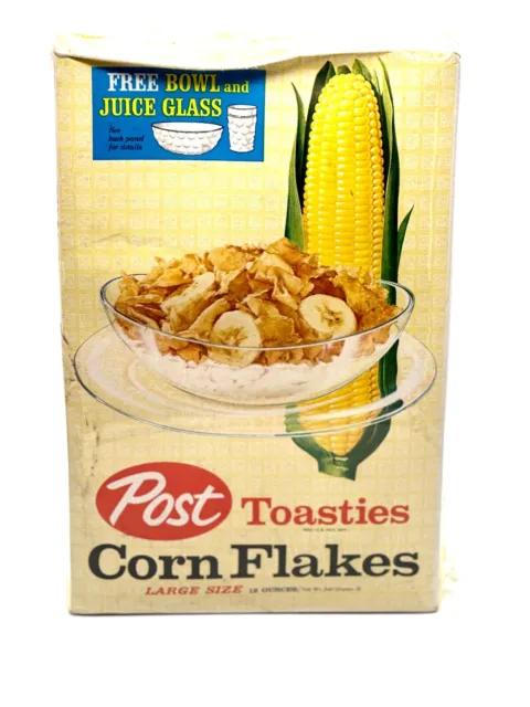 VTG 1961Post Toasties Corn Flakes "Cereal Bowl and Juice Glass"