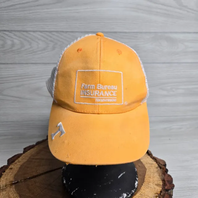 Tennessee TN Farm Bureau Insurance Orange Logo USA Employee Hat Cap Adult