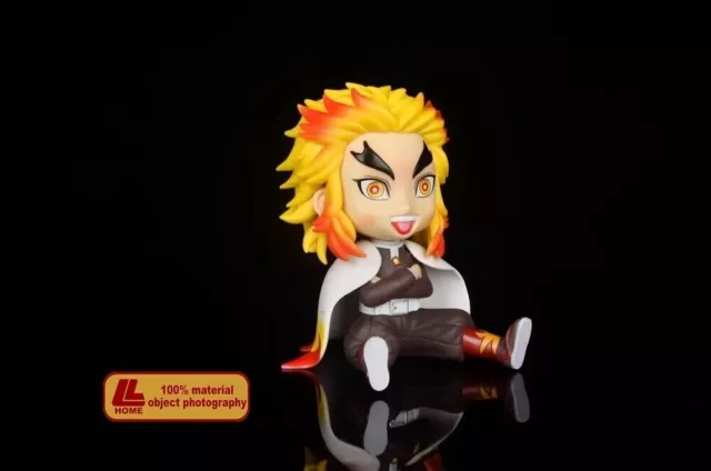 Anime Demon Slayer Rengoku Kyoujurou Draw a sword Cute Action Figure Toy  Gift