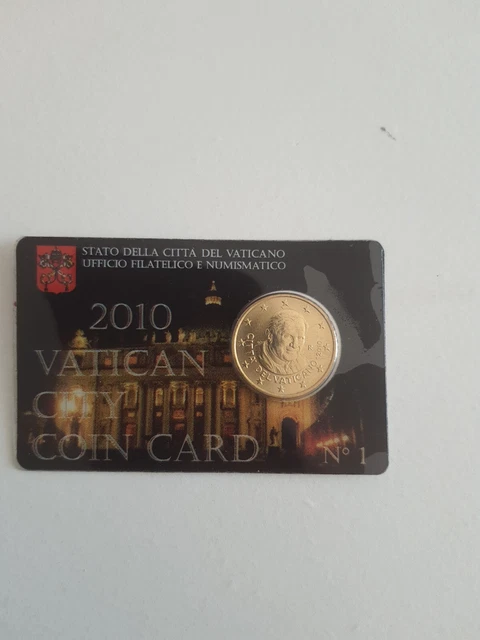 Vatican - 50 Centimes D'euro 2010 - Vatican City   Coin Card N°1