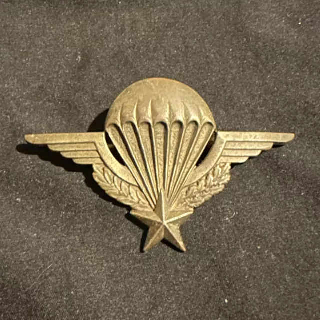 Indochina War French Airborne Jump Wings Early Bronze Badge Original