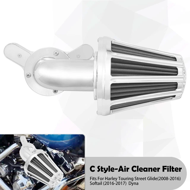 Chrome Sucker Air Cleaner Kit Fit For Harley Softail Dyna 2017 Touring 2008-2016