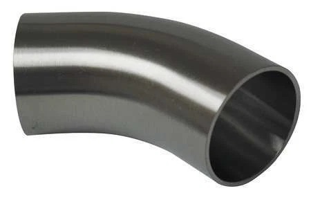 Zoro Select E2ks3.0 3" Butt Weld T304 Ss Long Tangent 45 Degree Elbow