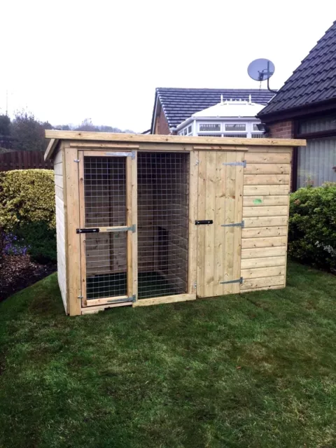 Dog kennel and run 8x4 pressure treated T&G - 5ft 6" Tall - 10 year anti rot