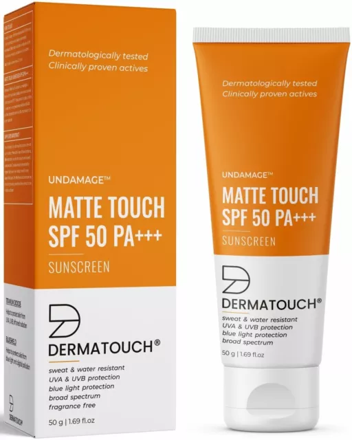 Dermatouch Matte Touch Sunscreen Spf 50 For Uva And Uvb Protection 50g