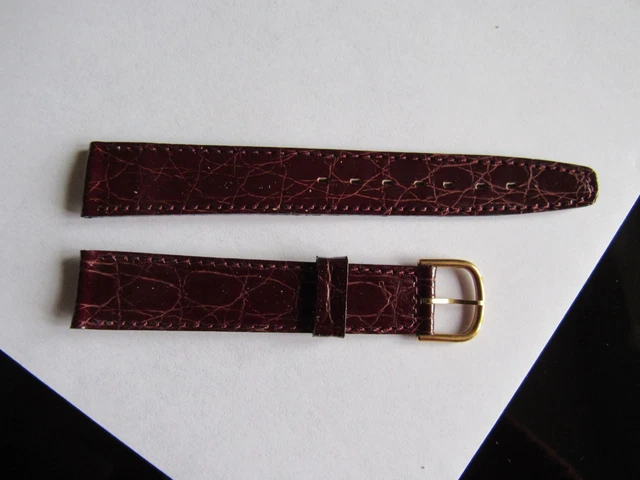 Bracelet De Montre Serge Blanc Rouge 16 Mm - Neuf - Fabriqué En France