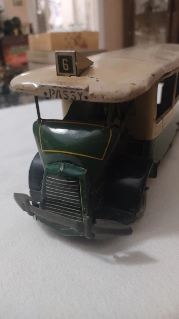 Grand Autobus Parisien CIJ - Montrouge Gare De L'Est - 54 Cm - Bois Peint - France 1920