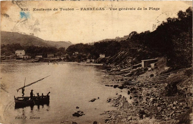CPA Env. de TOULON Fabregas - General view of the beach (613950)