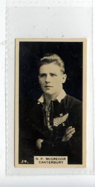 (Jd1513-100)  Wills Nz,New Zealand Footballers,N.p.mcgregor,1927,#34
