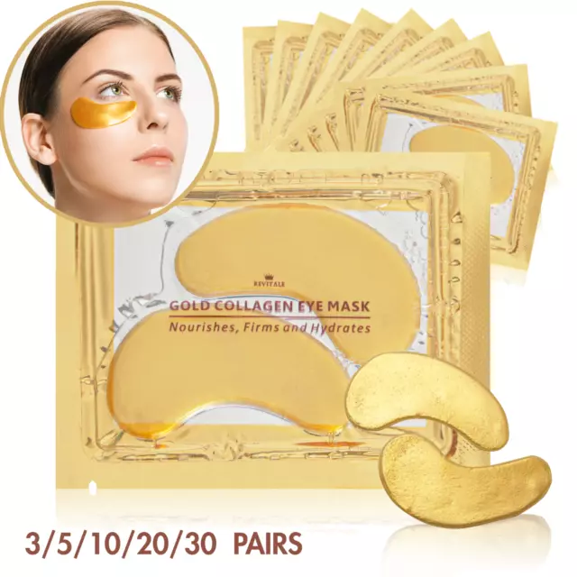 Revitale Collagen 24k Gold Under Eye Gel Mask - Anti Ageing Wrinkle Bag Remover