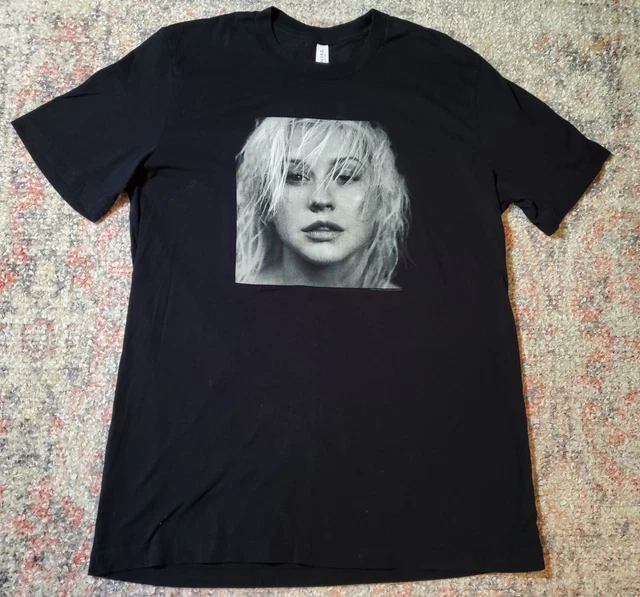 Christina Aguilera 2018 "X-Tina Liberation Tour" Black T-Shirt-Size L-Two Sided
