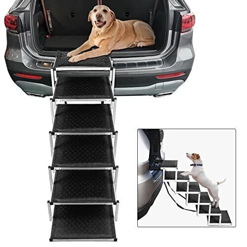 Escalones para perros rampa coche para perros grandes, escaleras para mascotas para automóviles y SUV, alta