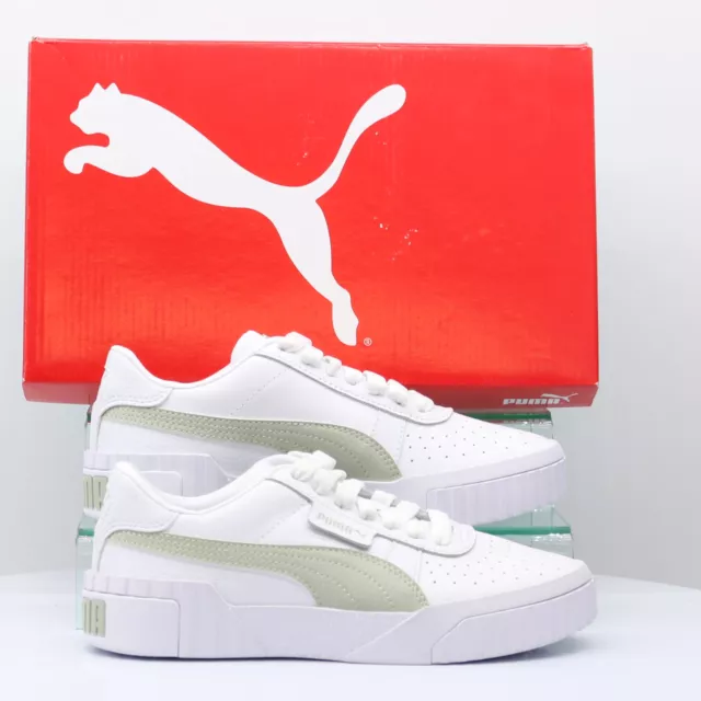 Puma Cali Womens Trainers Uk 3 Eu 35.5 White Green Rrp £70 Gr