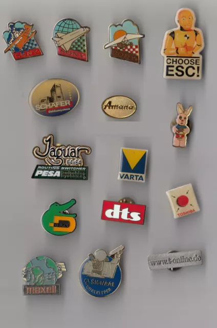 ELECTRIC pin badges Sony Amana Telephone Computer Heating Radio Toshiba Varta