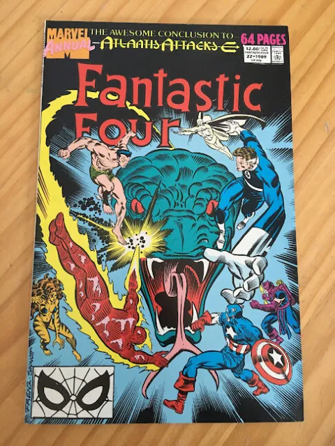 Fantastic Four Annual # 22 Fine/Vf Direct Marvel Comics 1989 Atlantis Attacks