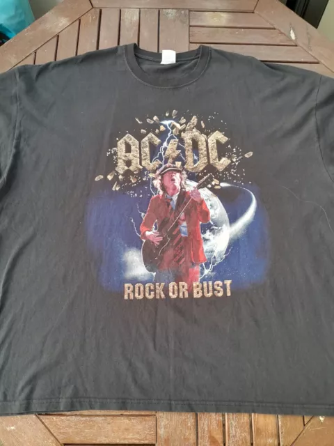 ACDC Rock or Bust tour tshirt thunderstruck around the world 3XL 2015/16