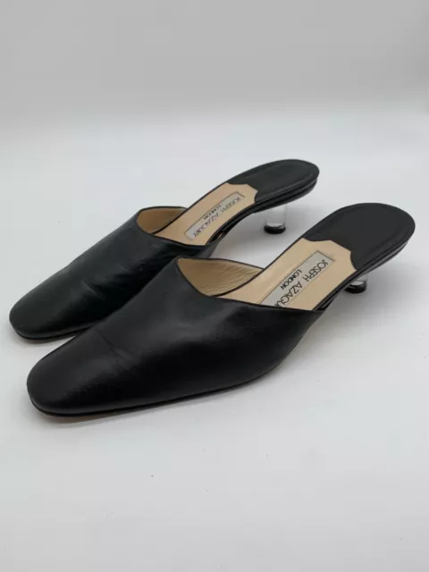 Scarpe vintage Y2K anni '90 Joseph Azagury mules UK 4,5 ottime condizioni tacchi inspex pelle moderna