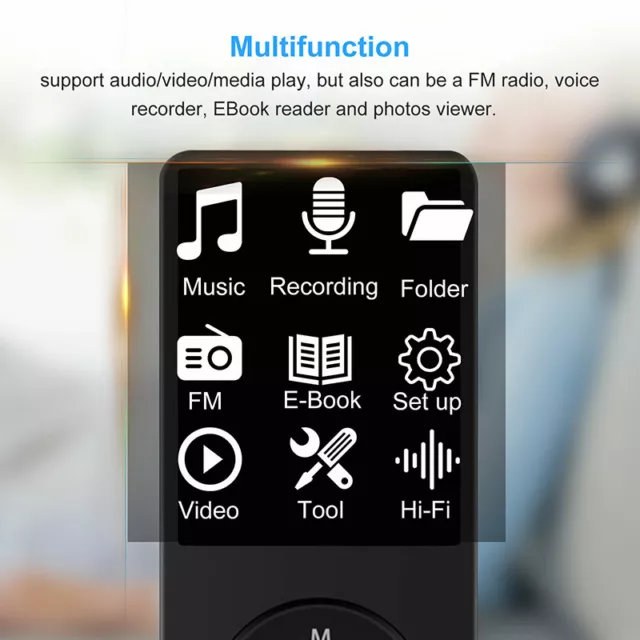 Lecteur de musique MP3 numérique avec haut-parleur enregistreur vocal Radio FM 2