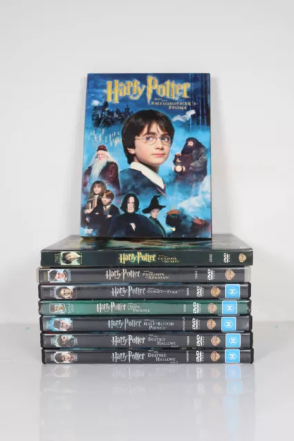 Harry Potter Complete 8 Film Collection 16 DVD Disc Fantasy Kids Movie Box  Set M