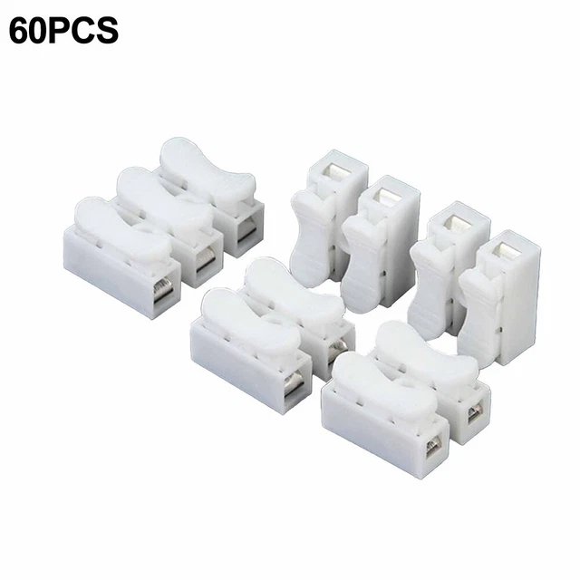 Connexion de fils avec facilité d'utilisation 60 pièces ensemble de bornes de