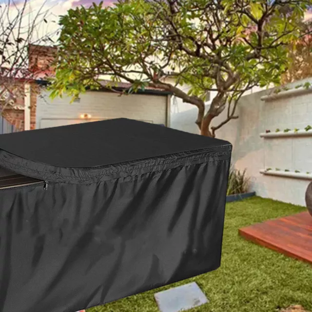 Convenient Storage Garden Storage Box Cover Organize Outdoor Items Easily Black