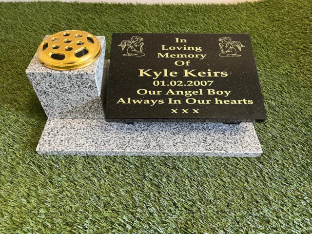 Memorial Stone Gravestone Granite Cemetery Headstone Personalised Grave Plaque