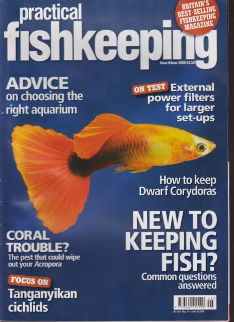 Guppy Cover Practical Fishkeeping Magazine June 2008~Tanganyikan Cichlids Focus