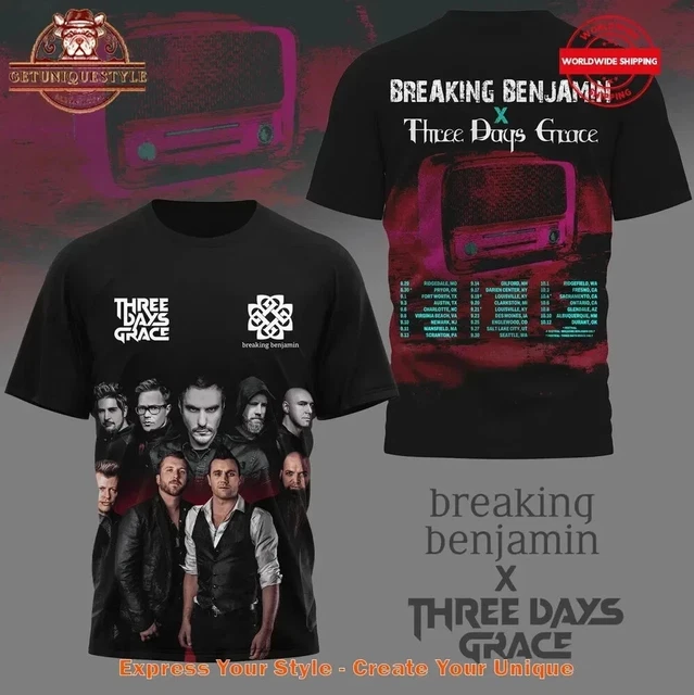 breaking-benjamin-x-three-days-grace-tour-2025-schedule-3d-t-shirt