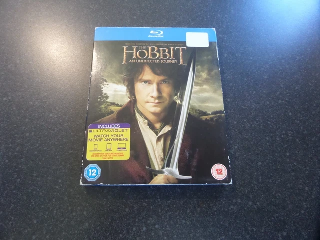 The Hobbit An Unexpected Journey Blu-Ray 2 Disc Set With Slipcover In Exc Cond!!