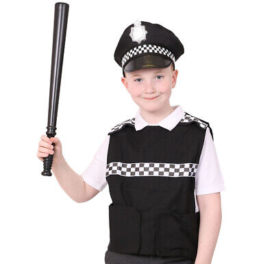 Gilet di Polizia Cappello Bambino Costume PC POLIZIOTTO SWAT SERGENTE PANDA Bambini Ragazzi Ragazze