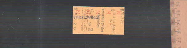 (k4777)   Frankfurt Fahrkarte wie abgebildet