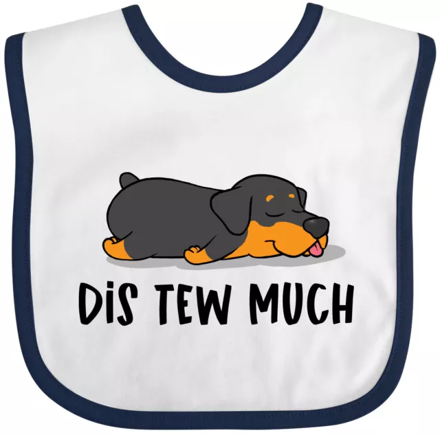 Inktastic Napping Dis Tew Much Rottweiler Baby Bib Animals Dogs Puppy Pup Cute