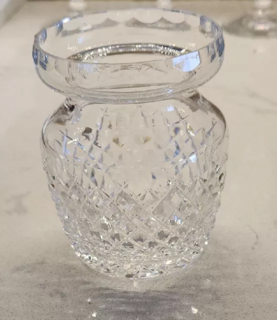 Waterford Crystal Jam Jar  Condiment Preserves Jelly Honey  - 4 "- No Lid Signed