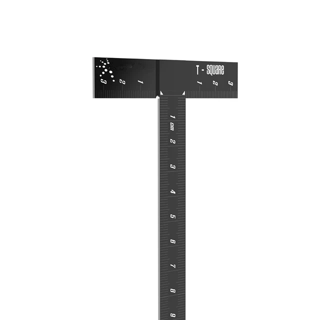 T Shaped Engineering Ruler MINI OBSIDIAN RIGHT Angle T-Shaped Steel Ruler Precision Ruler For ...
