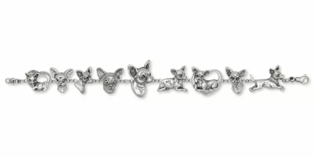 Chihuahua Bracelet Jewelry Sterling Silver Handmade Dog Bracelet CH-MBR