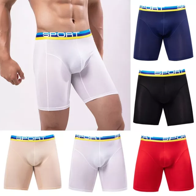 Slips boxer hommes confortables taille haute pour sous-vêtements de sport culot