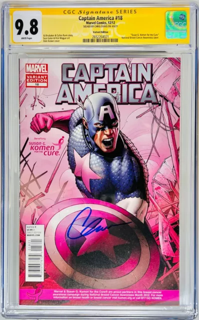 CGC Signature Series Graded 9.8 Captain America #18 Signed by Chris Evans