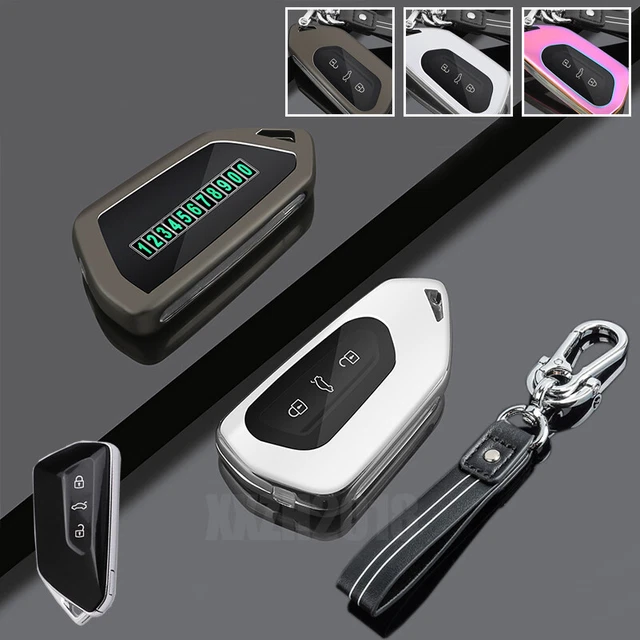Zinc Alloy Car Key Case Cover Holder For VW Golf 8 MK8 ID.3 ID.4 2020 Remote Fob