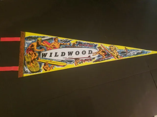 Vintage Wildwood New Jersey Felt Pennant