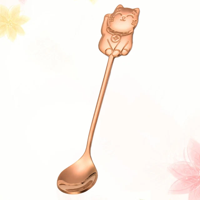 304 Stainless Cucchiaio Per Mescolare Il Caffè Mini Paletta Gatto
