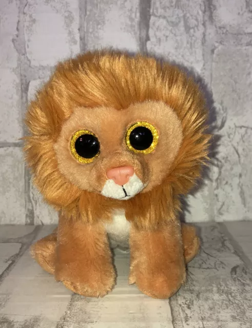 Ty Beanie Boos Louie Lion 6" Plush Stuffed Animal Toy Tag Big Eyes 2015